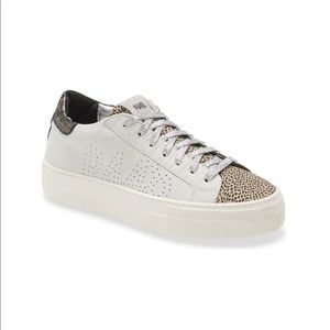 P448 Thea Low Top Sneaker Zebra Bronze NWB 37 7